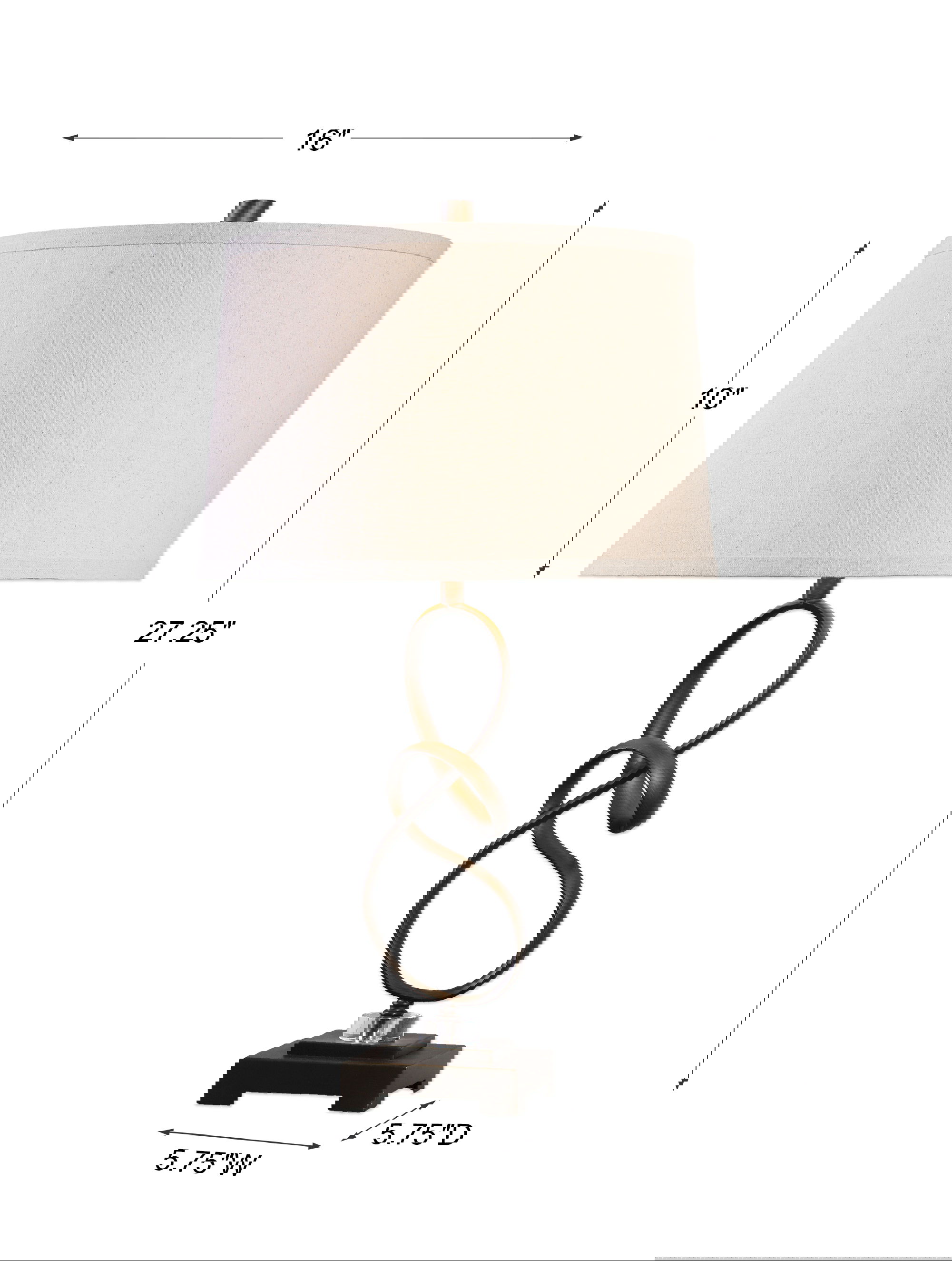 Tenley Oil Rubbed Bronze Lamp, by Uttermost, 16" width x 27.25" height x 14" depth View 3