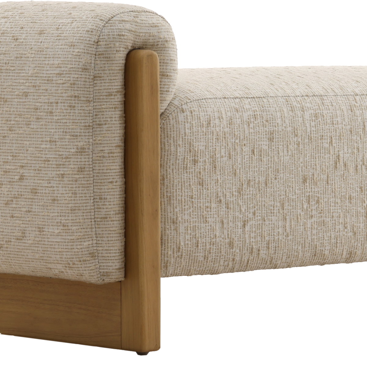 Eliott Bench Cream, Benche by Dovetail, 61.5" width x 23" height x 18.75" depth View 5