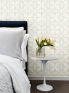 Roulettes Grey & White Wallpaper, by York Wall, 27' length x 2'3" width x 0.02" depth thumbnail 3