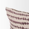 Jenna Beige with Merlot Print Linen Lumbar Decorative Pillow Cover thumbnail 7