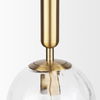 Britton Gold Metal with Clear Glass Globe 1-Light Pendant Light thumbnail 6