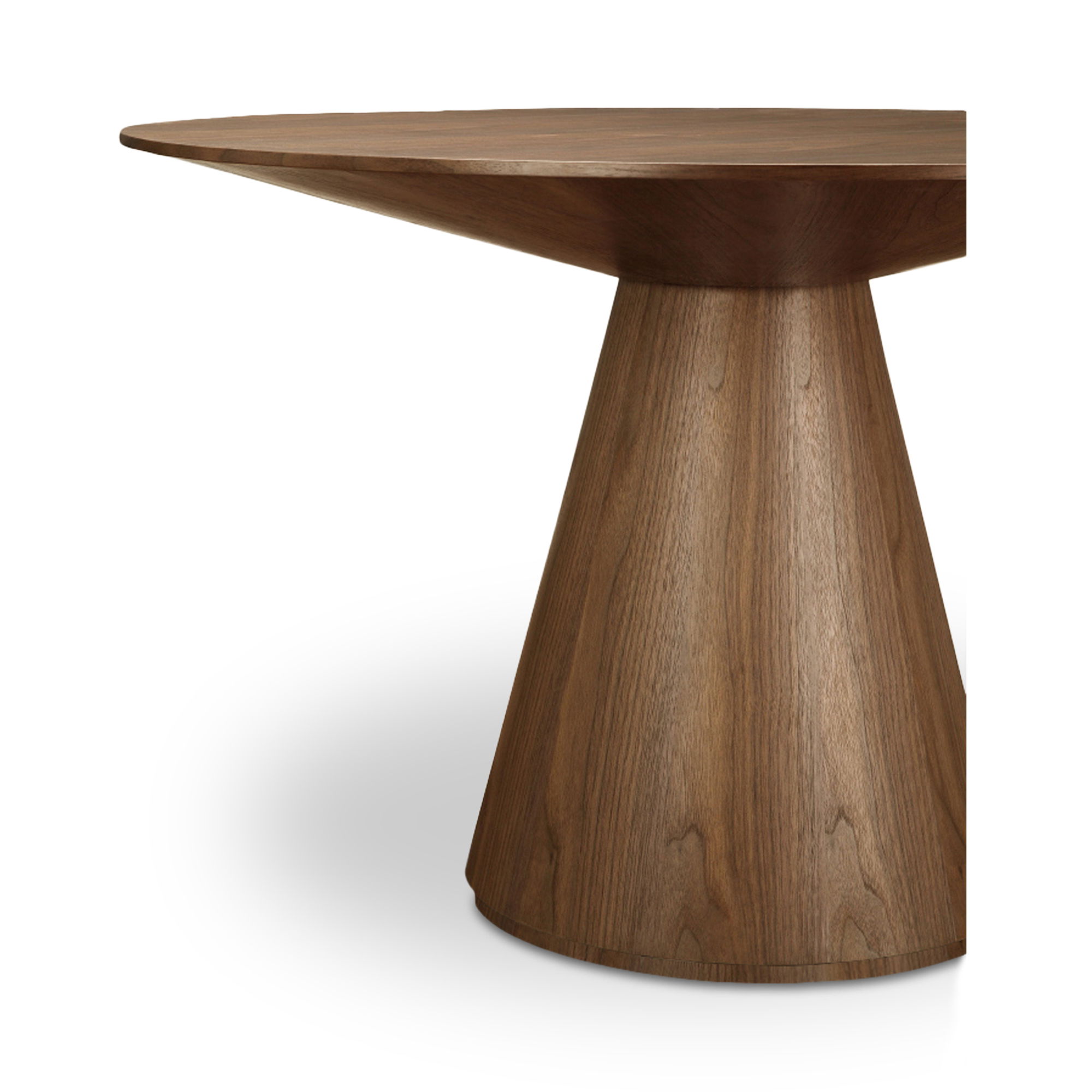 Otago 47in Round Dining Table Walnut, by Moe's Home, 47" width x 29.5" height x 47" depth View 3