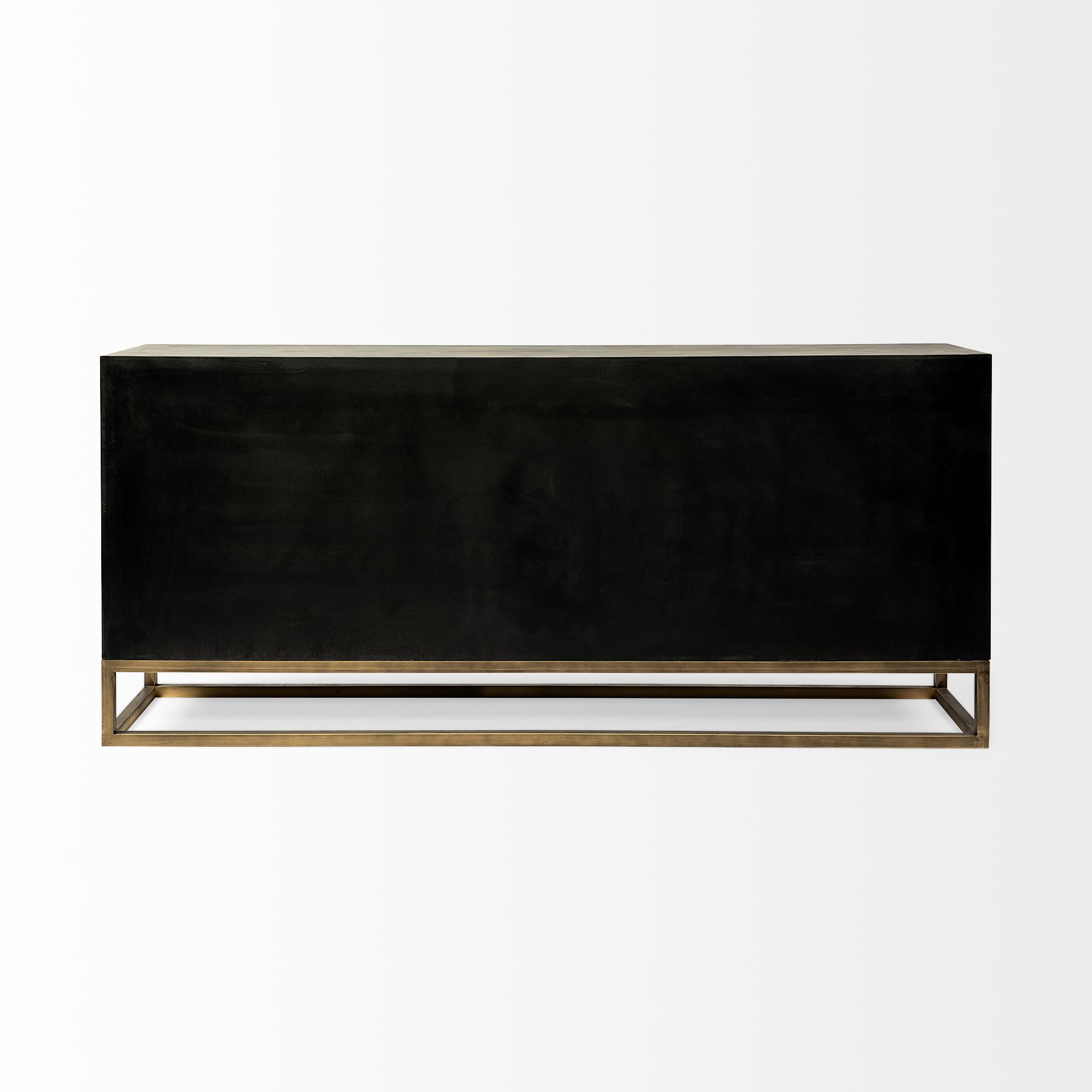 Genevieve II 70x15.8 Gray Fir Veneer with Gold Metal Frame Base 9 Drawer Sideboard large image 