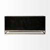 Genevieve II 70x15.8 Gray Fir Veneer with Gold Metal Frame Base 9 Drawer Sideboard thumbnail 6