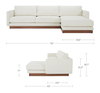 Vernon Right Sectional White, Sectional Sofa by Moe's Home, 112" width x 30.7" height x 63" depth thumbnail 9