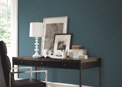 Well Suited Blue Metallic Wallpaper