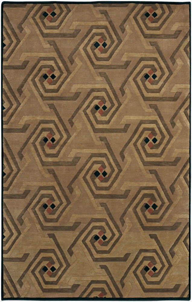 Mugal Handmade Rug, by Surya, 8' length x 5' width