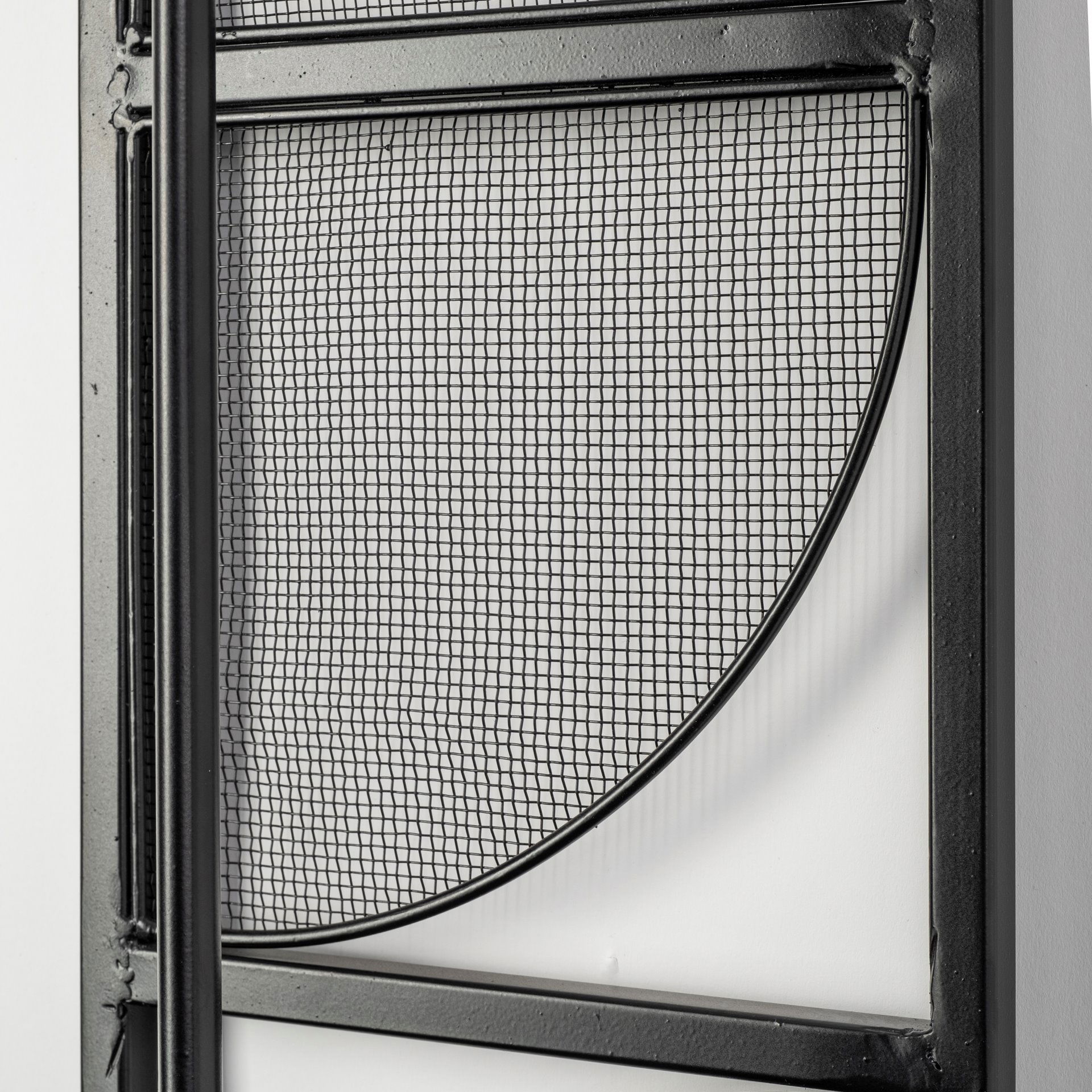 Navin 10x46.5 Black Metal Body White Fabric Shade Rectangular Wall Sconce, by Mercana, 10.04" length x 8.86" width x 46.85" height View 7