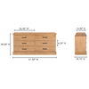 Tade 6 Drawer Dresser Honey Pine thumbnail 12