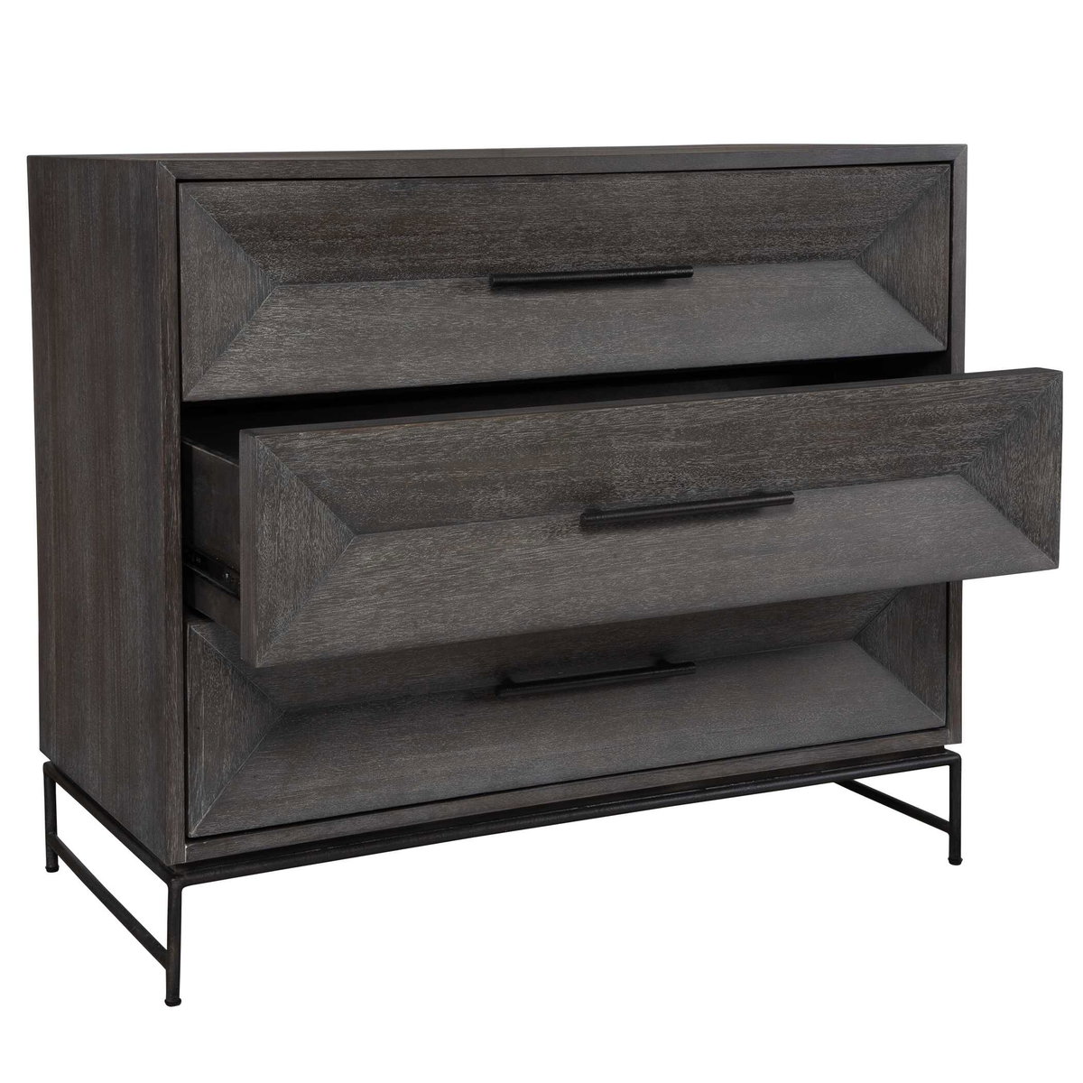 Knox Dark Walnut Accent Chest, Cabinets & Chest by Uttermost, 36" width x 32" height x 18" depth View 7
