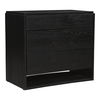 Quinton 3 Drawer Nightstand Black thumbnail 2