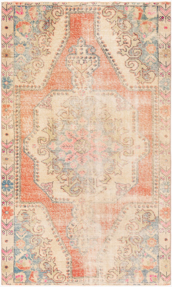 Antique One of a Kind Handmade Rug, by Surya, 6'8" length x 4' width