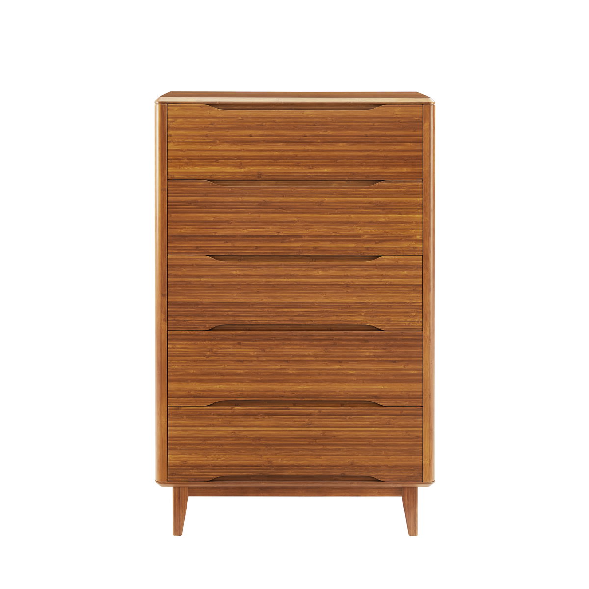 Currant Five Drawer High Chest, Amber, Dresser by Greenington, 19" length x 32" width x 52" height View 3