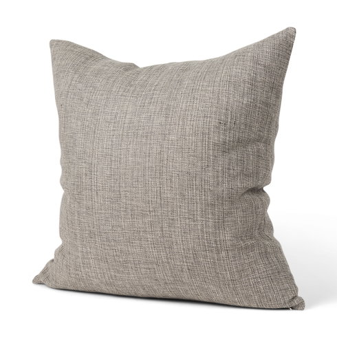 Jacklyn 22x22 Grey Linen Square Decorative Pillow Cover