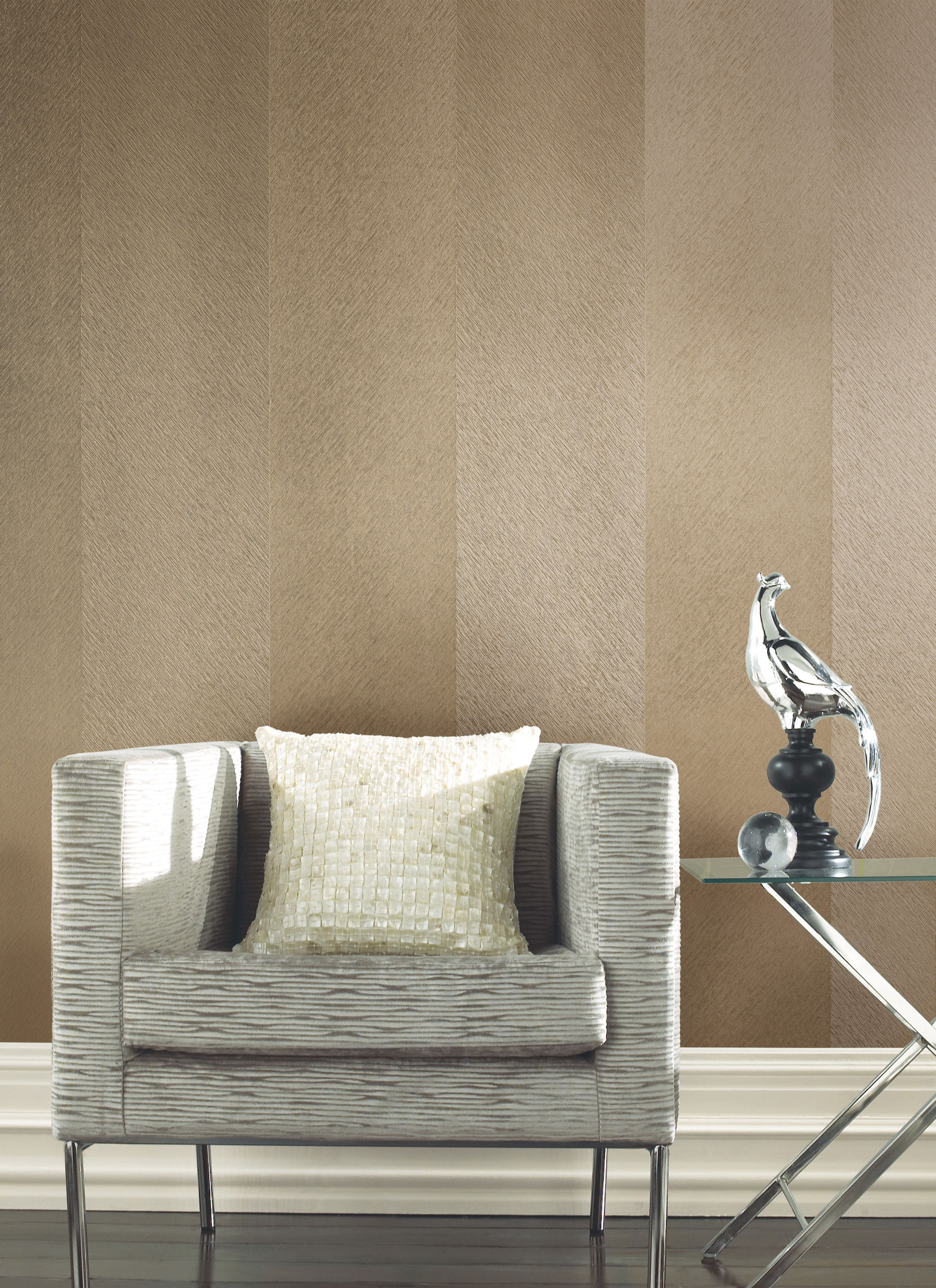 Etched Chevron Gold Wallpaper large image 