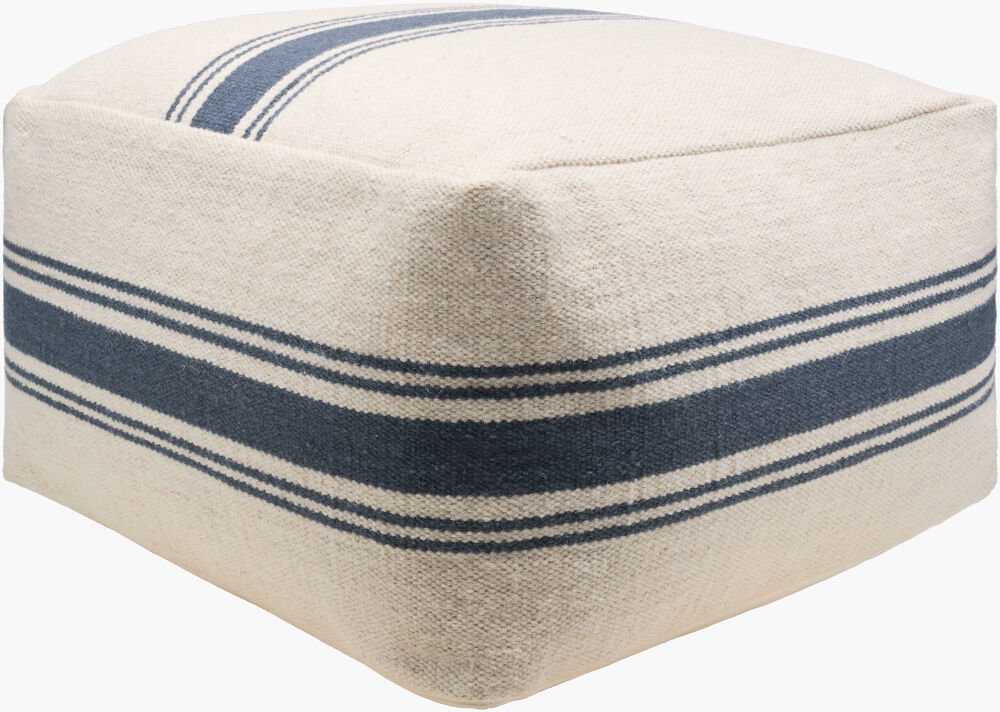 Waylon Pouf, Ottoman by Surya, 24" width x 14" height
