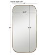 Taft Plated Brass Mirror, by Uttermost, 21" width x 41" height x 0.75" depth thumbnail 3