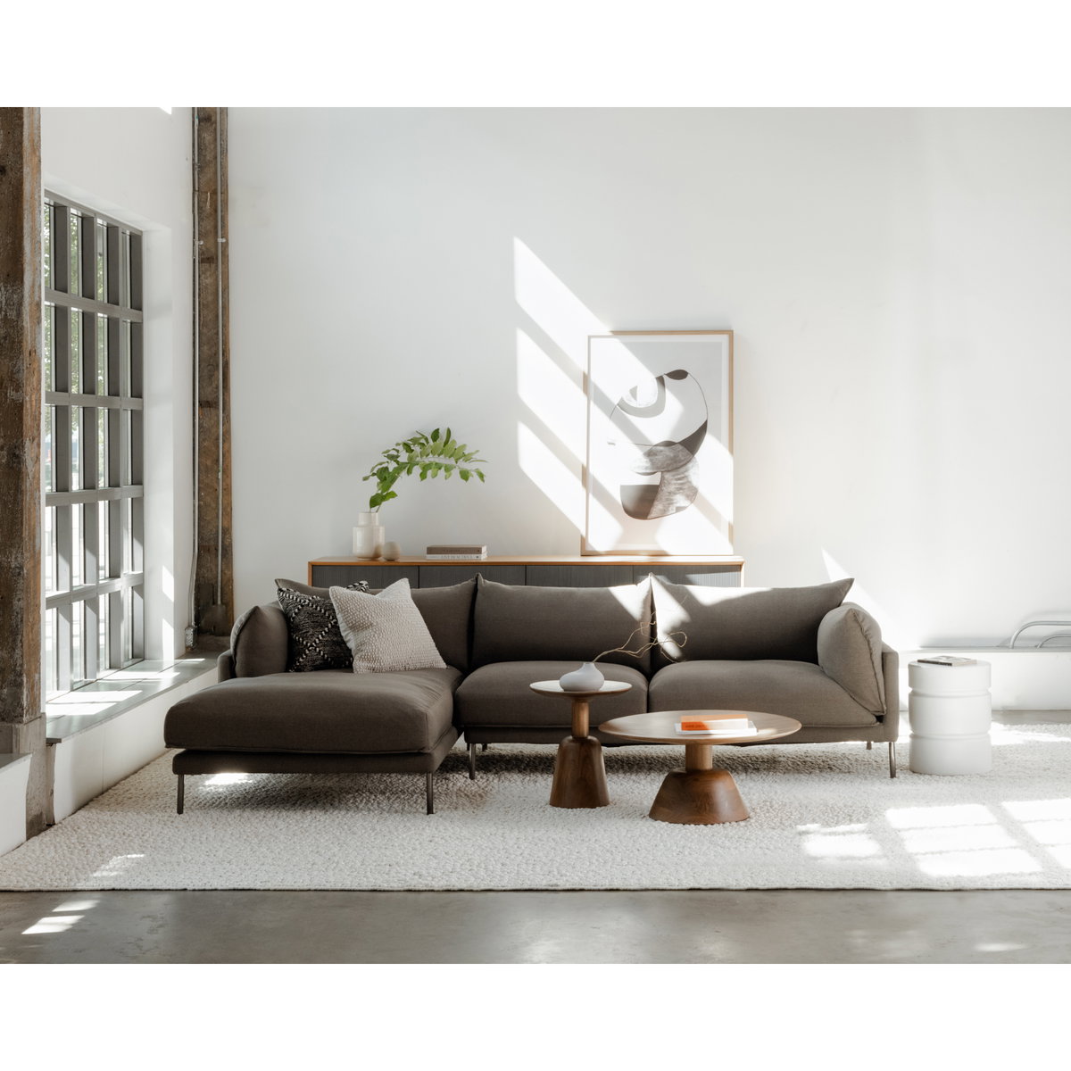 Nels End Table Dark Brown, Side & End Table by Moe's Home, 16" width x 18" height x 16" depth View 8