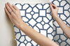 Hedgerow Trellis Navy Peel & Stick Wallpaper, by York Wall, 20' length x 1'8.5" width x 0.02" depth thumbnail 8