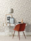 Pressed Leaves Cream Wallpaper thumbnail 2