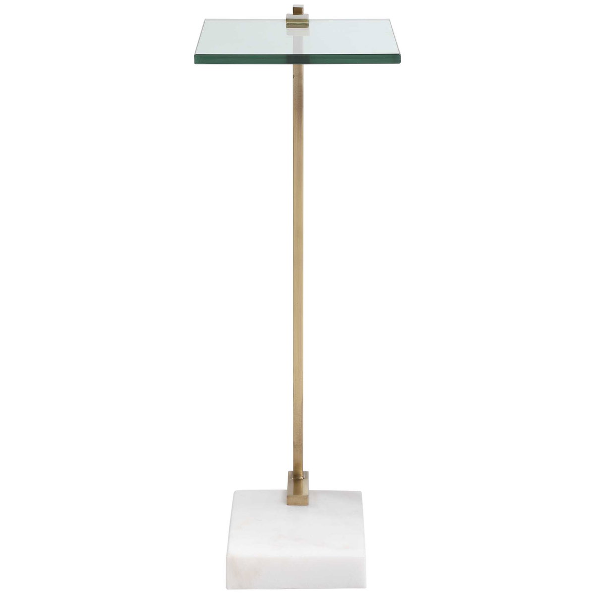 Butler Brass Accent Table, Side & End Table by Uttermost, 11" width x 23.5" height x 8" depth View 5