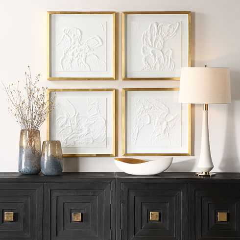 Fourfold Framed Prints Set/4