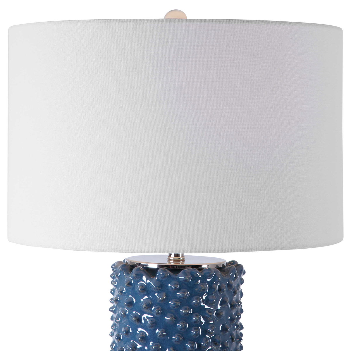 Ciji Blue Table Lamp, by Uttermost, 16" width x 29.5" height x 16" depth View 6