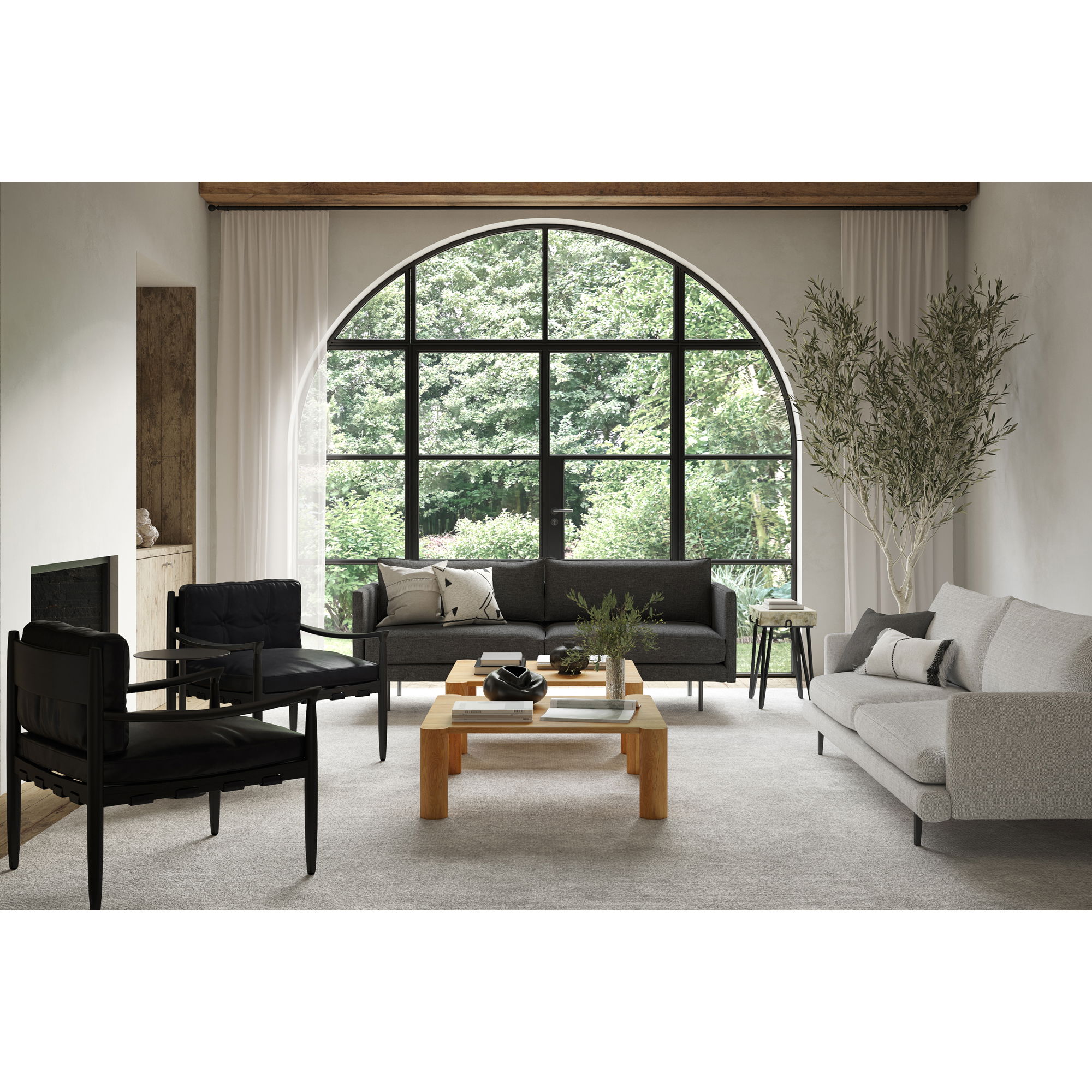 Alpert Accent Table Light Brown large image 