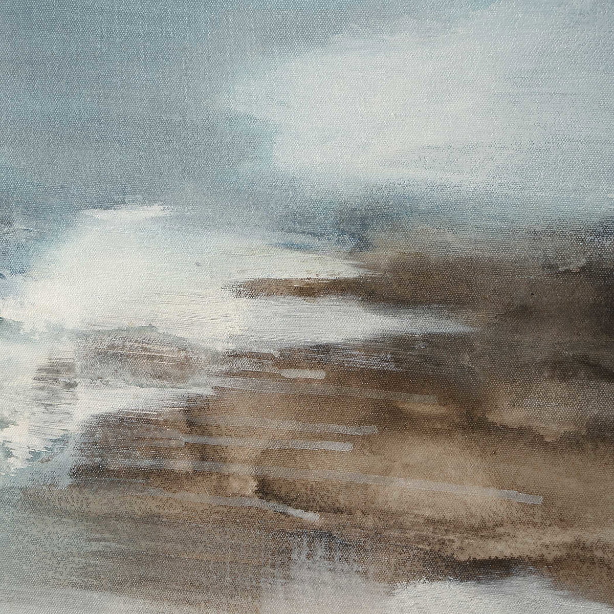 Chasing Blue Coastal Canvas Art, by Uttermost, 73.7" width x 49.7" height x 1.5" depth View 5
