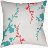 Chinoiserie Floral Accent Pillow, Decorative Pillow by Surya, 18" length x 18" width thumbnail