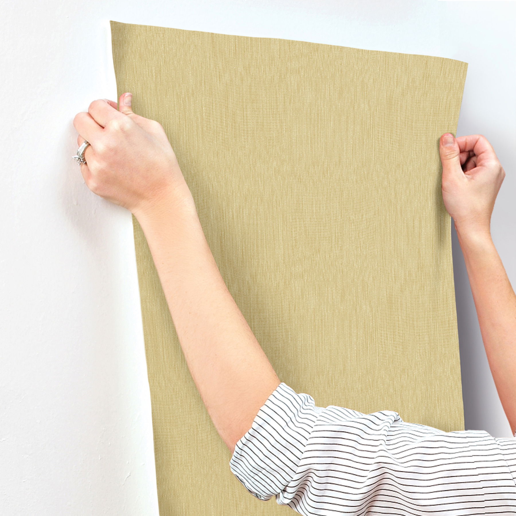 Linen Yellow Wallpaper large image 