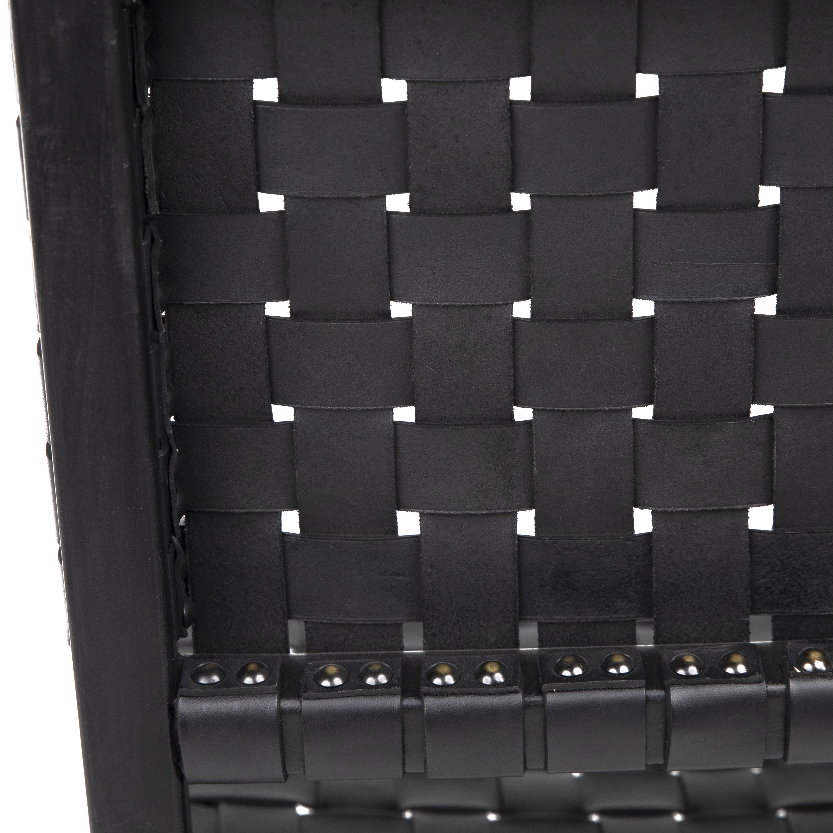Dale Counter Stool Black Leather Black Frame large image 