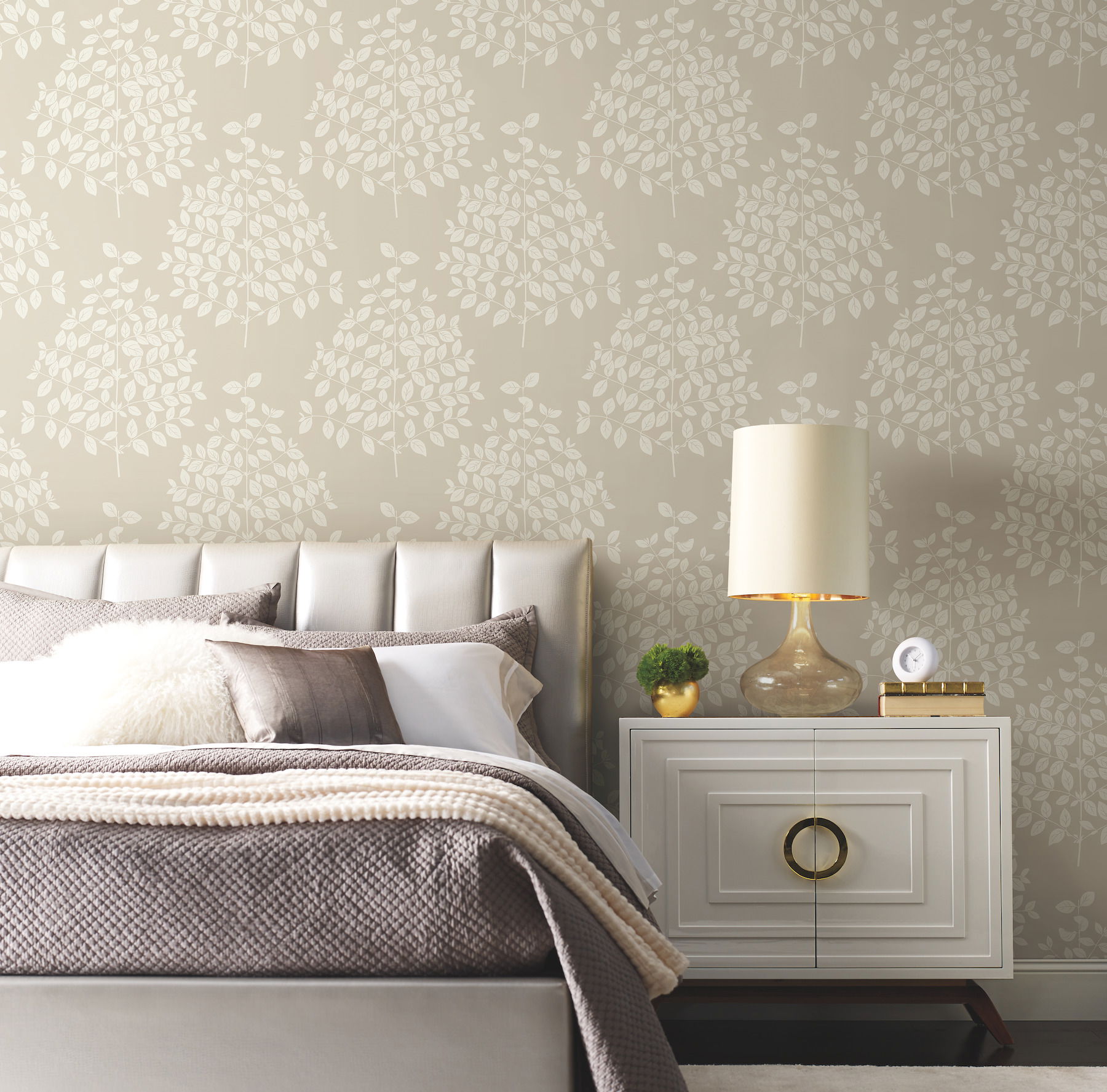 Tender Pearl Taupe Wallpaper large image 