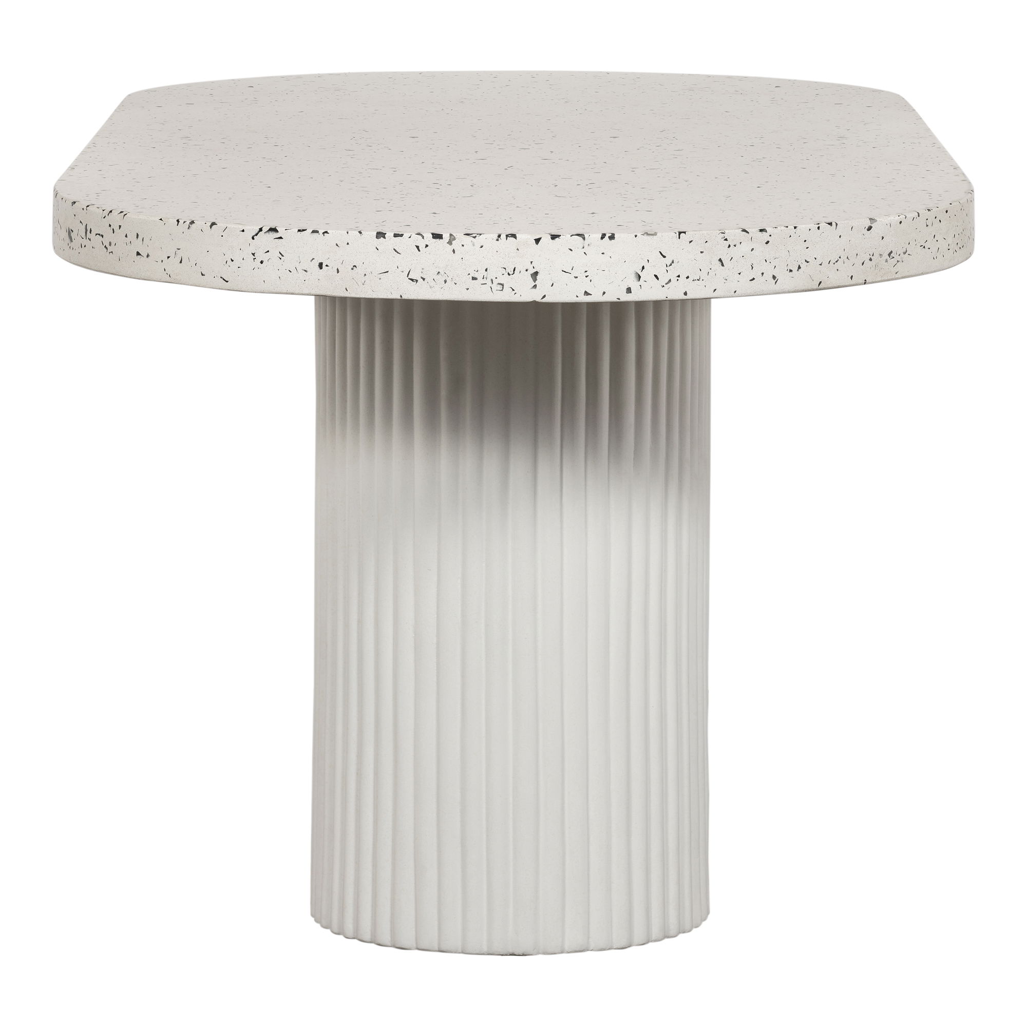 Lyon Outdoor Dining Table Light Grey, Outdoor Table by Moe's Home, 6'6.7" width x 2'5.9" height x 2'11.4" depth View 3