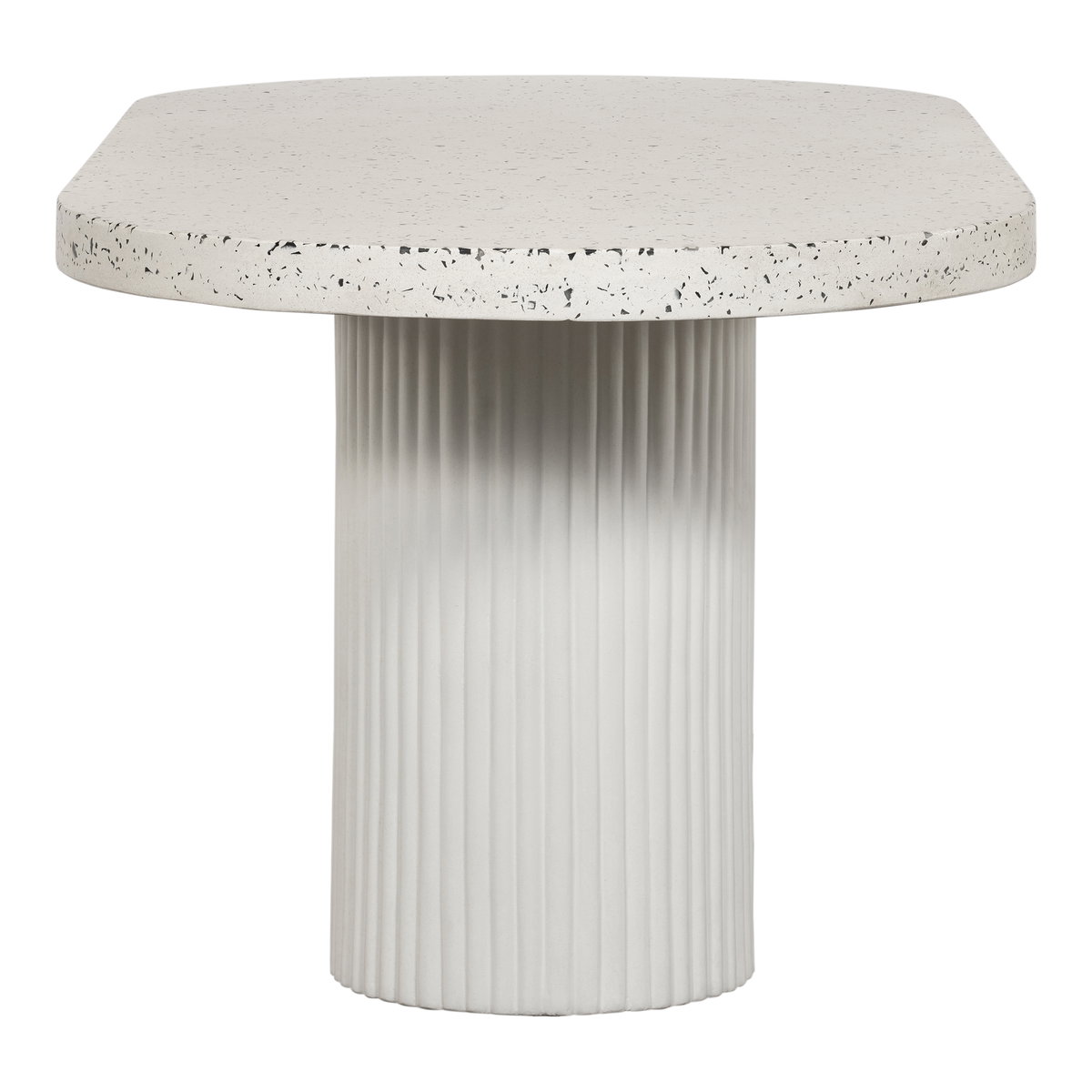 Lyon Outdoor Dining Table White Terrazzo, Outdoor Table by Moe's Home, 6'6.7" width x 2'5.9" height x 2'11.4" depth View 3