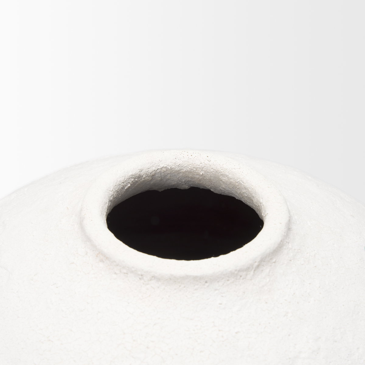 Karakum II Large White Textured Ceramic Vase, by Mercana, 19.75" length x 19.69" width x 31.89" height View 6
