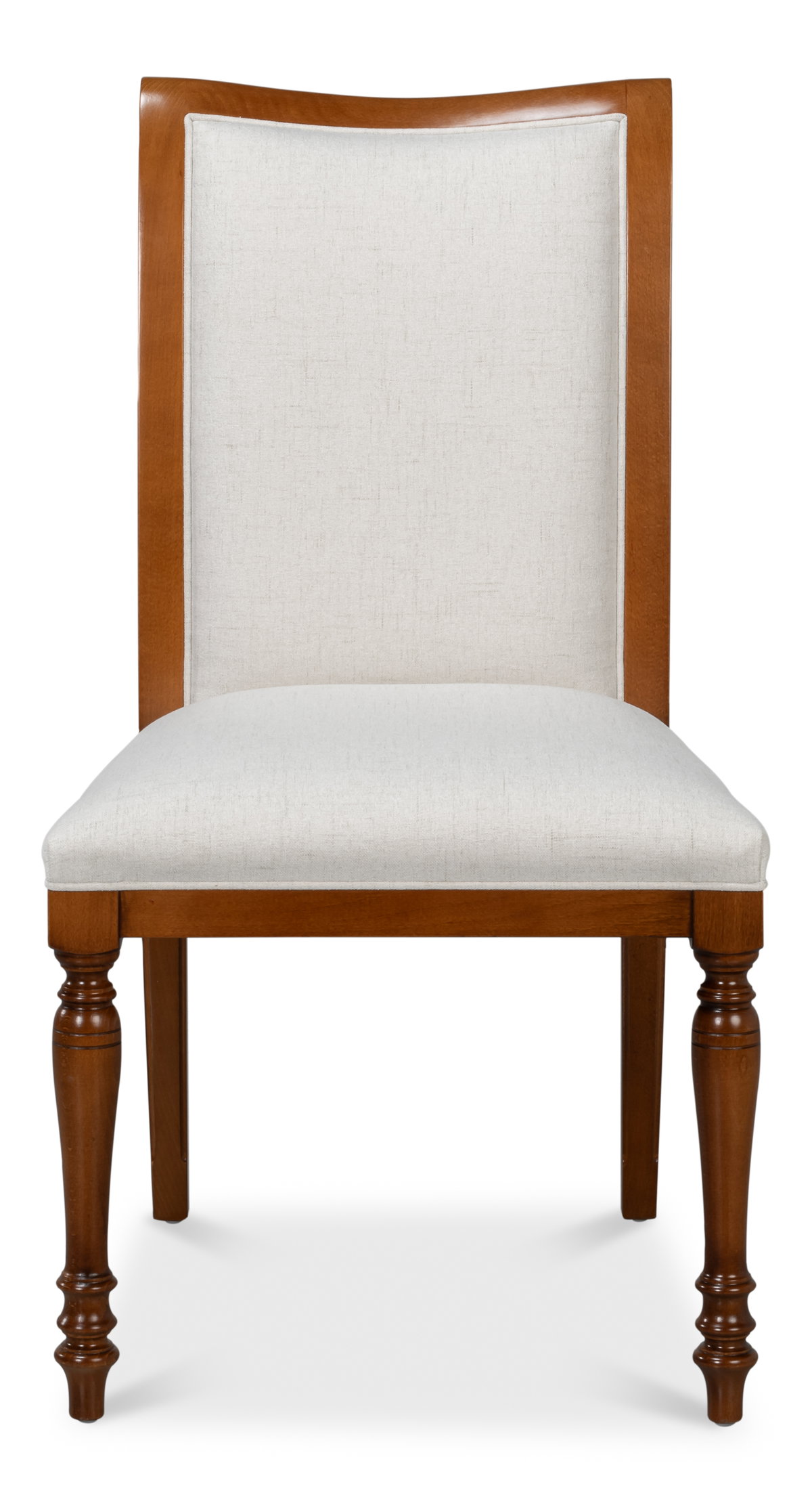 Polk Fabric Side Chair  Brown, by Sarreid, 2'3" length x 1'9" width x 3'3" height View 2