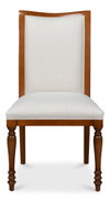 Polk Fabric Side Chair  Brown, by Sarreid, 2'3" length x 1'9" width x 3'3" height thumbnail 2