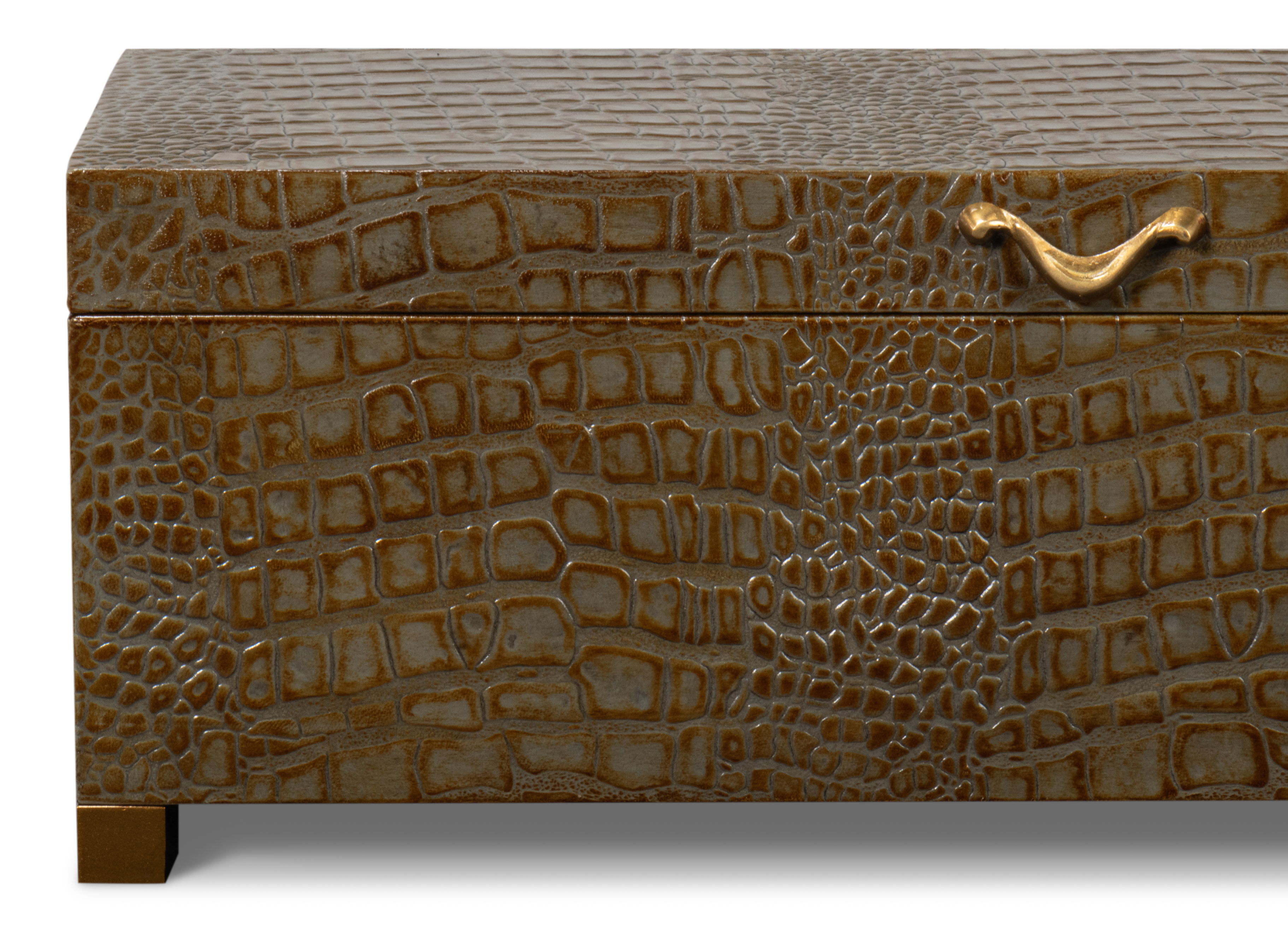 Lyle Leather Box  Antique Green large image 