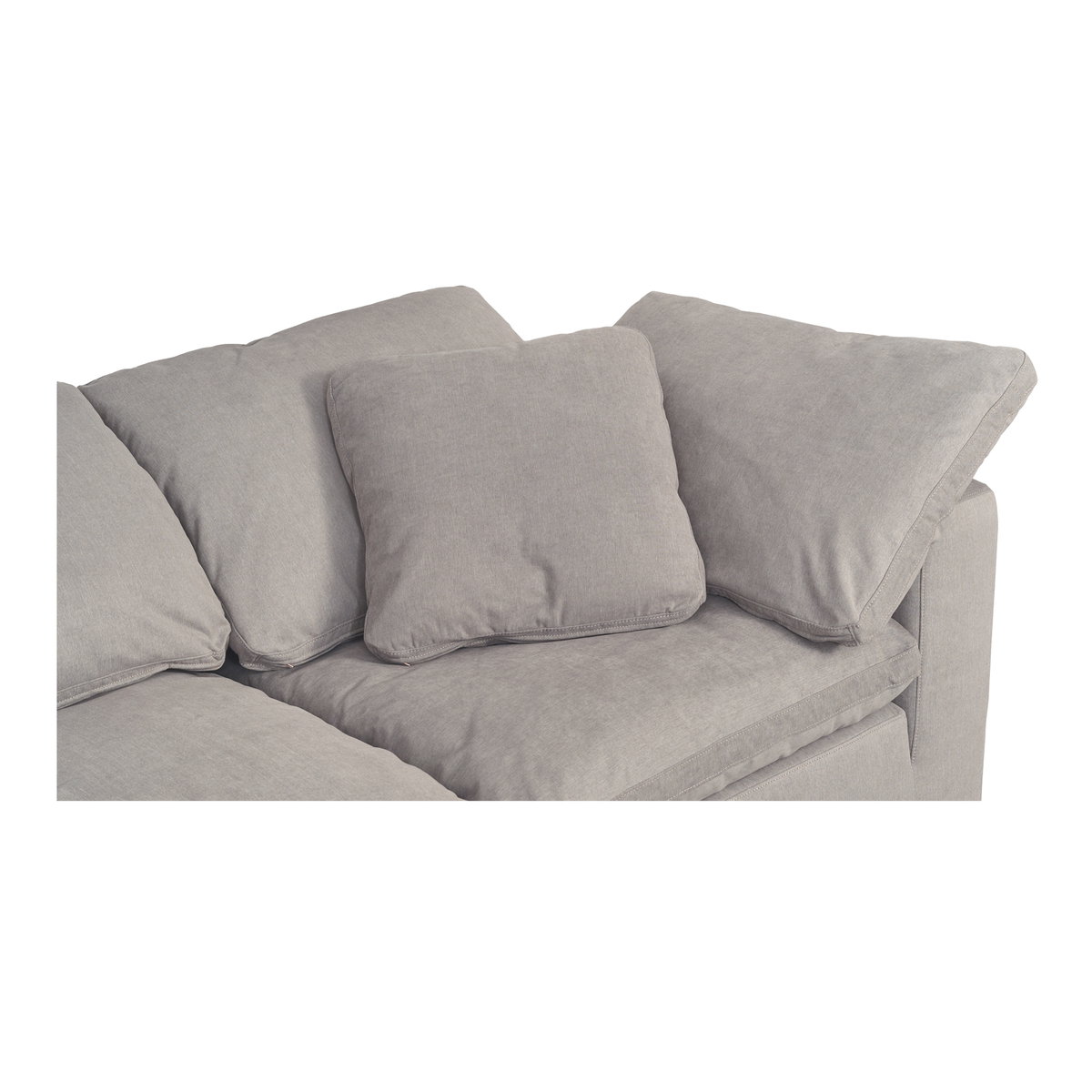 Clay Modular Sofa Light Grey, Sectional Sofa by Moe's Home, 133.5" width x 32.5" height x 44.5" depth View 6