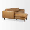 Svend 111.4L x 68.0W x 33.9H Tan Leather Left Chaise Sectional Sofa, by Mercana, 75.2" length x 37.8" width x 33.86" height thumbnail 7