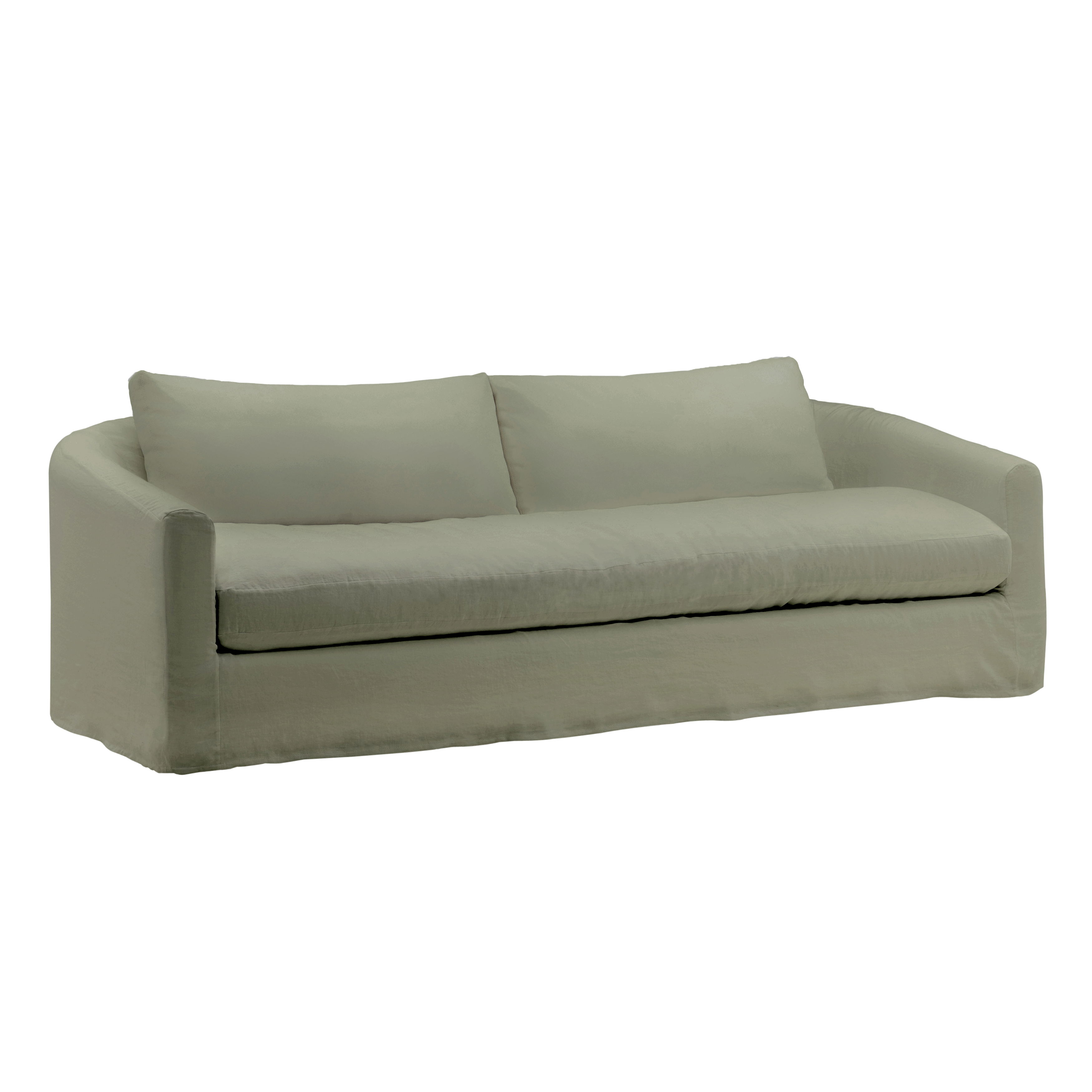 Florence Sofa Slipcover Forest, Sofas & Sectional by Dovetail, 98.4" width x 29" height x 39.75" depth