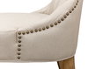 Sophie Side Chair, White Linen, Dining Chair by Sarreid, 20" length x 17" width x 38" height thumbnail 6