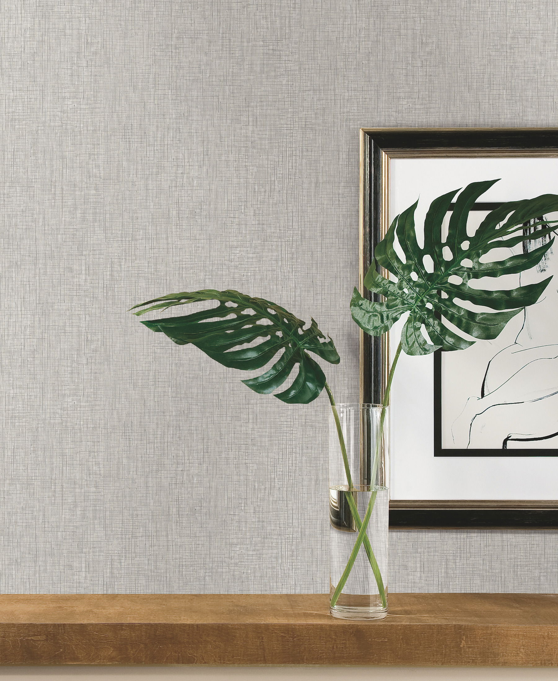 Threaded Silk Taupe Wallpaper large image 