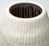 Reyan Small Pearl White Ceramic Striped Vase thumbnail 8