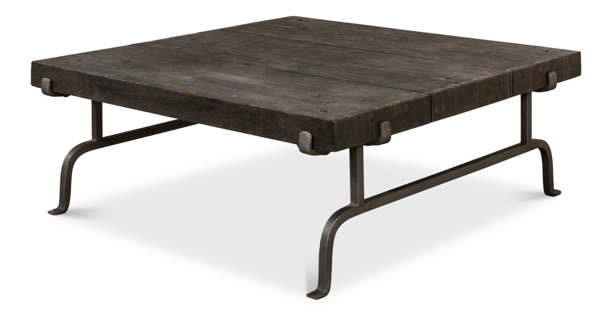 Blayne Coffee Table  Storm Cloud, by Sarreid, 4' length x 4' width x 1'6" height View 8