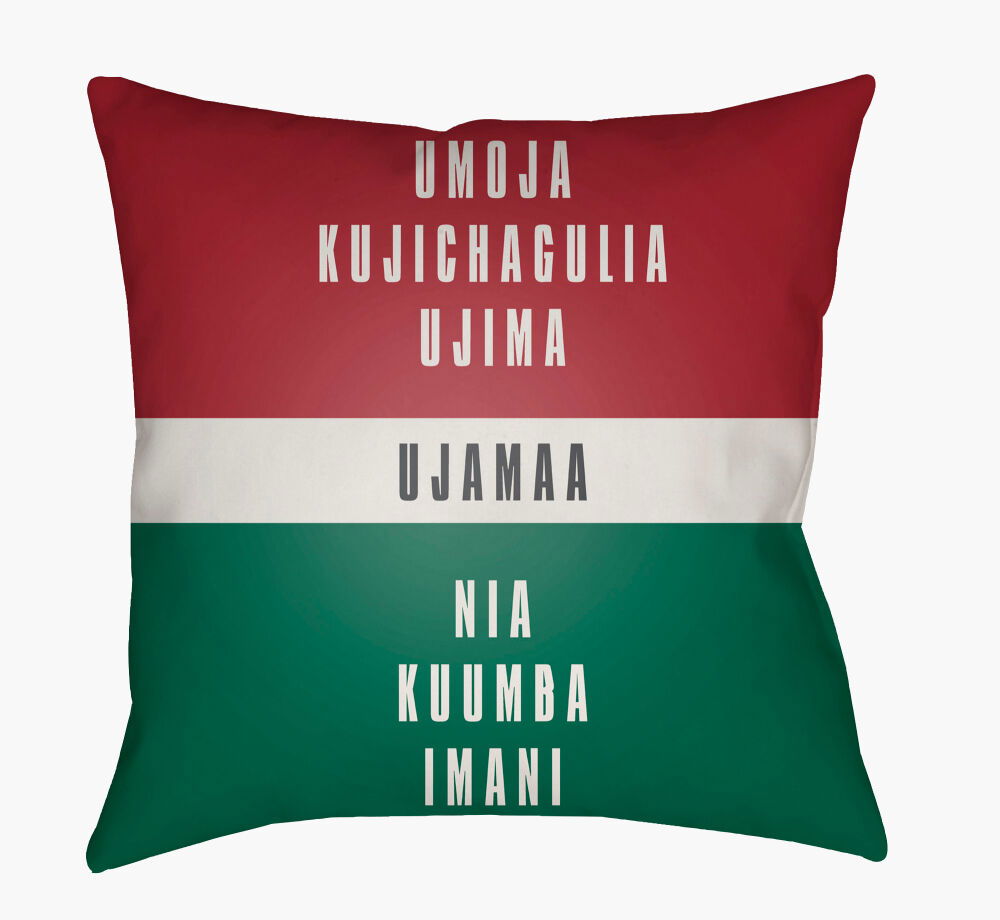 Kwanzaa III Accent Pillow, Decorative Pillow by Surya, 18" length x 18" width
