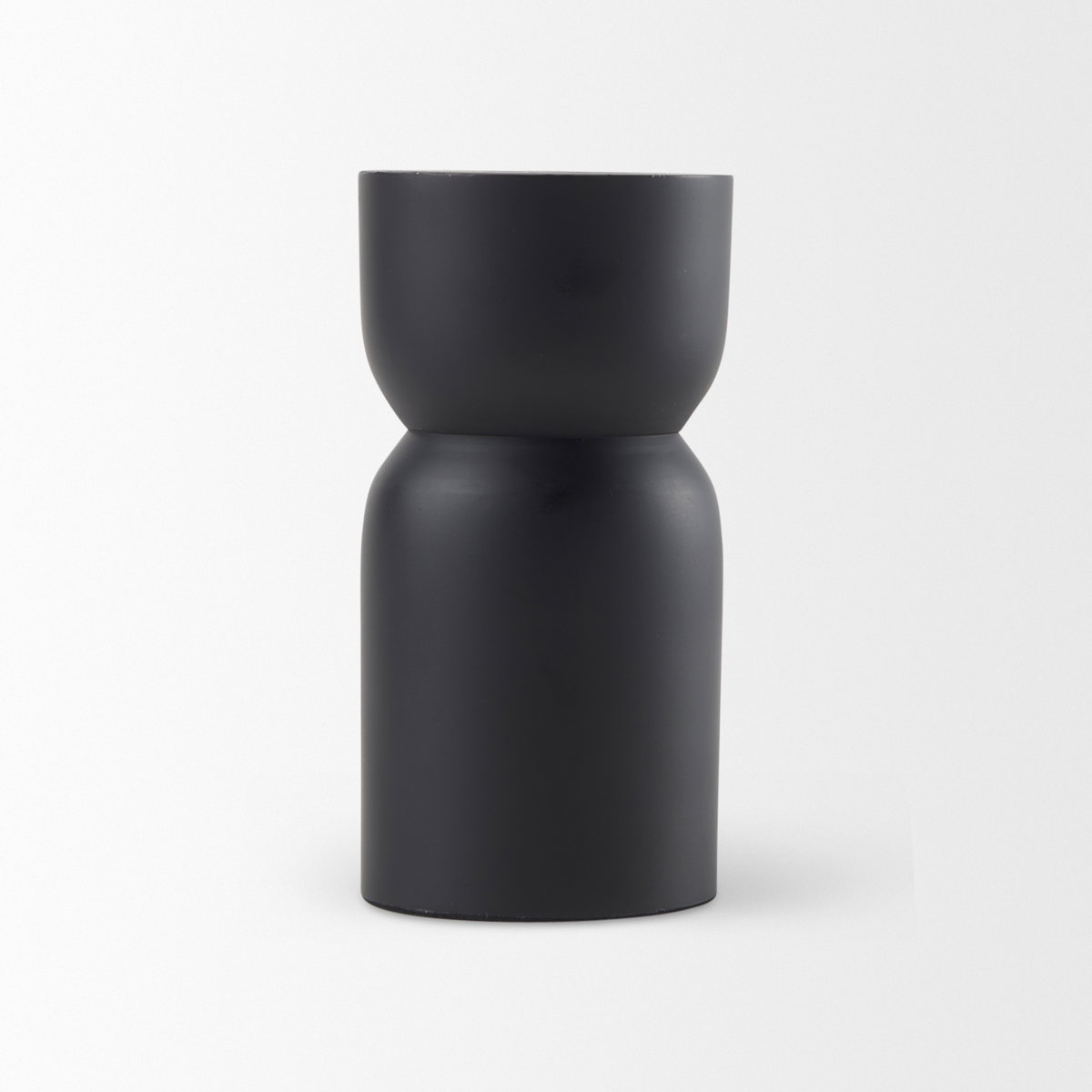 Malta Small Black Metal Candle Holder, Candles & Candle Holder by Mercana, 2.5" length x 2.5" width x 5" height View 5