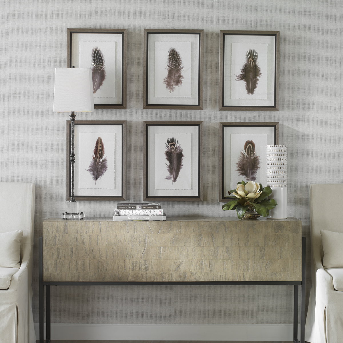 Birds Of A Feather Framed Prints Set/6, by Uttermost, 1'3" width x 1'8" height x 1.75" depth View 2