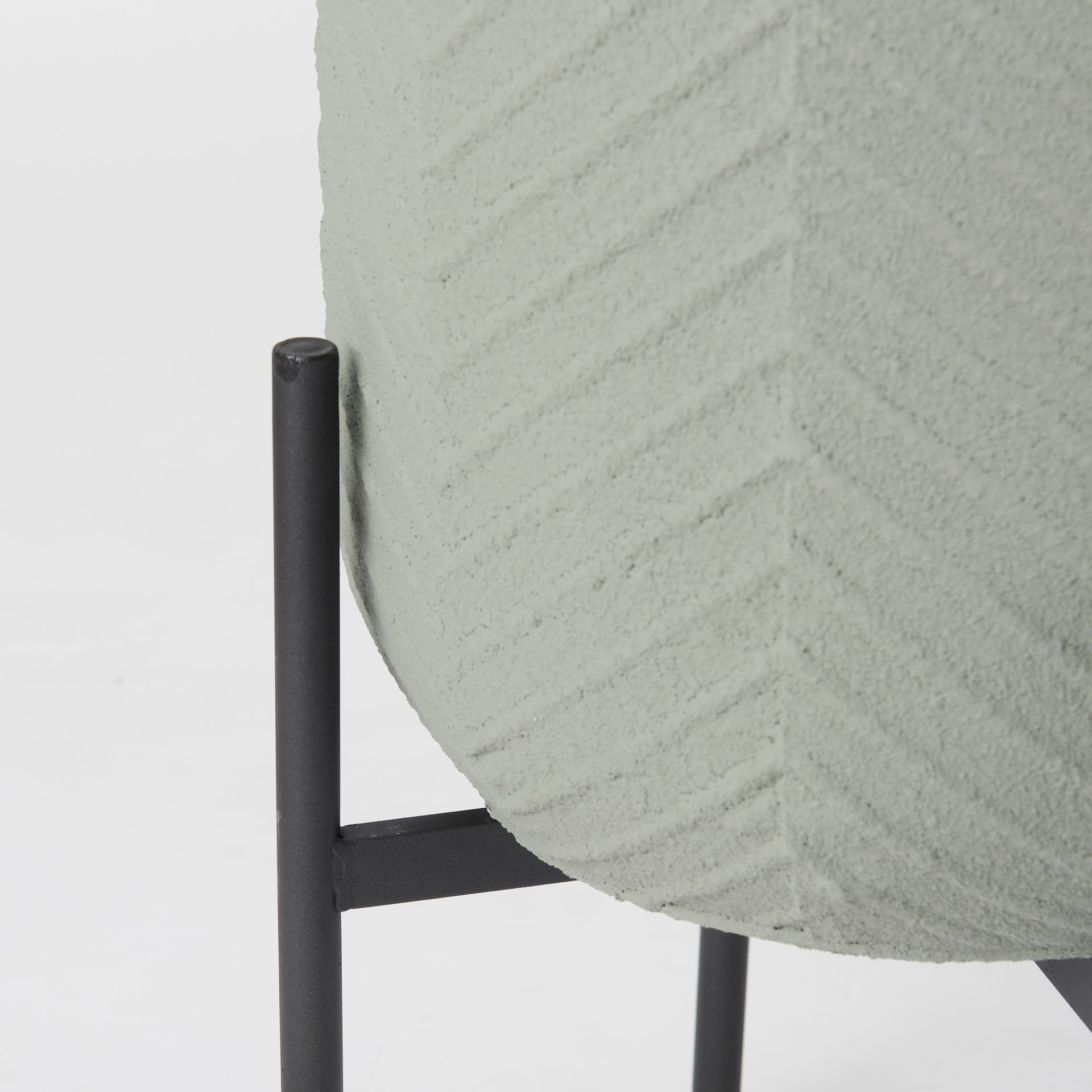 Mabel Set of Two 15.4 x 24.8  Green Top with Black Iron Base Plant Stands, Planter by Mercana, 15.35" length x 15.35" width x 24.8" height View 6